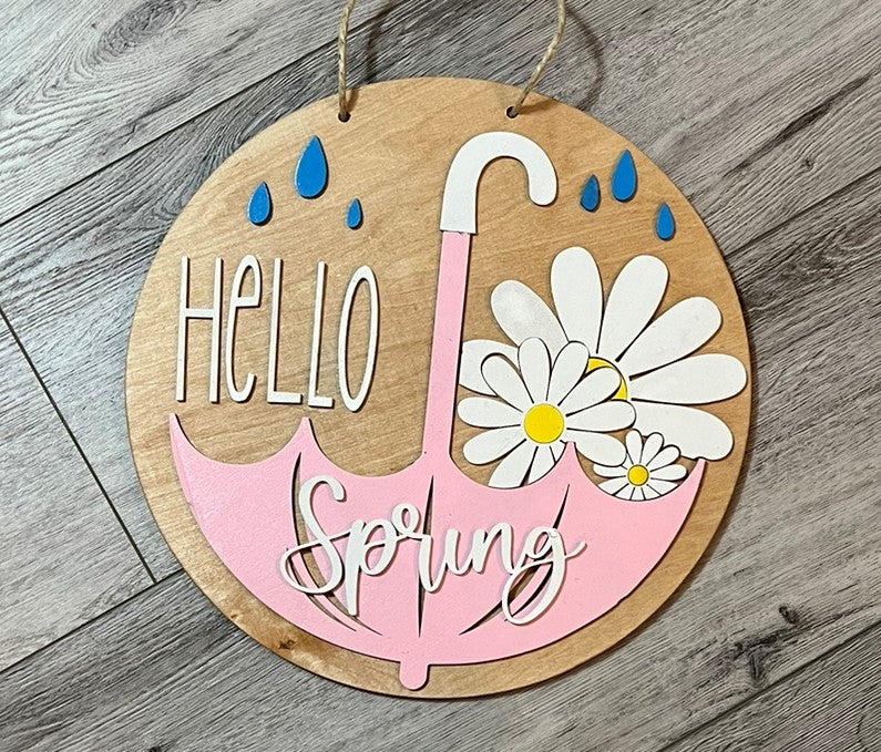 Spring Door Sign