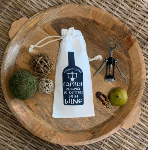 Holiday wine bag
