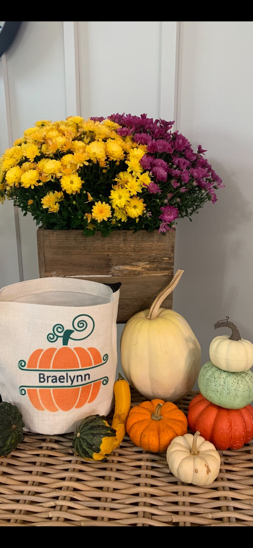 Custom trick or treat baskets